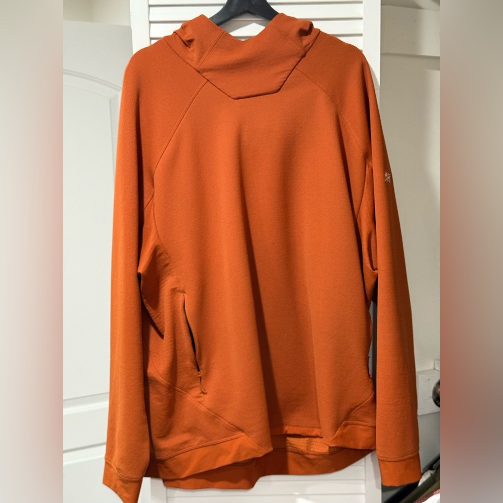 Arc'teryx Orange Turtleneck Sweater with Ribbed Cuffs